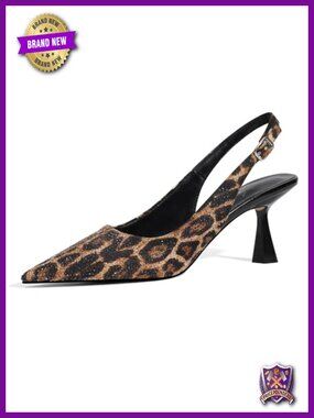 Kitten Heels Slingback Low Heel Dress Shoes Rhinestone Pointed Toe Bridal